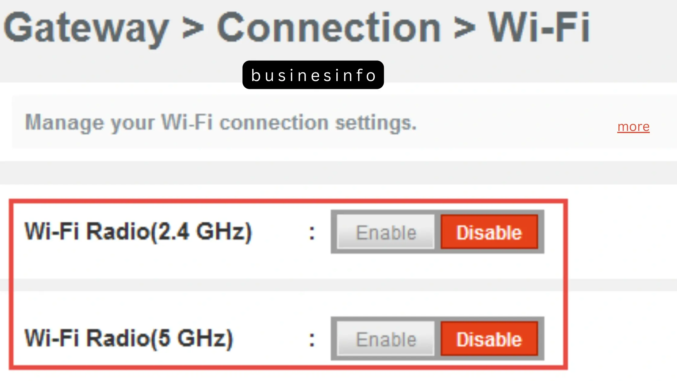 Comcast Business WiFi Settings Are Disabled